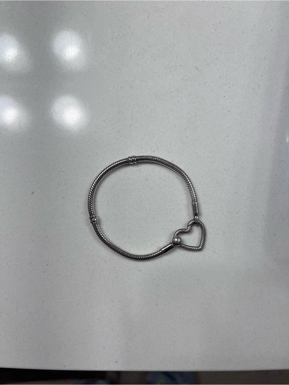 Pandora Silver Heart Loop Bracelet
